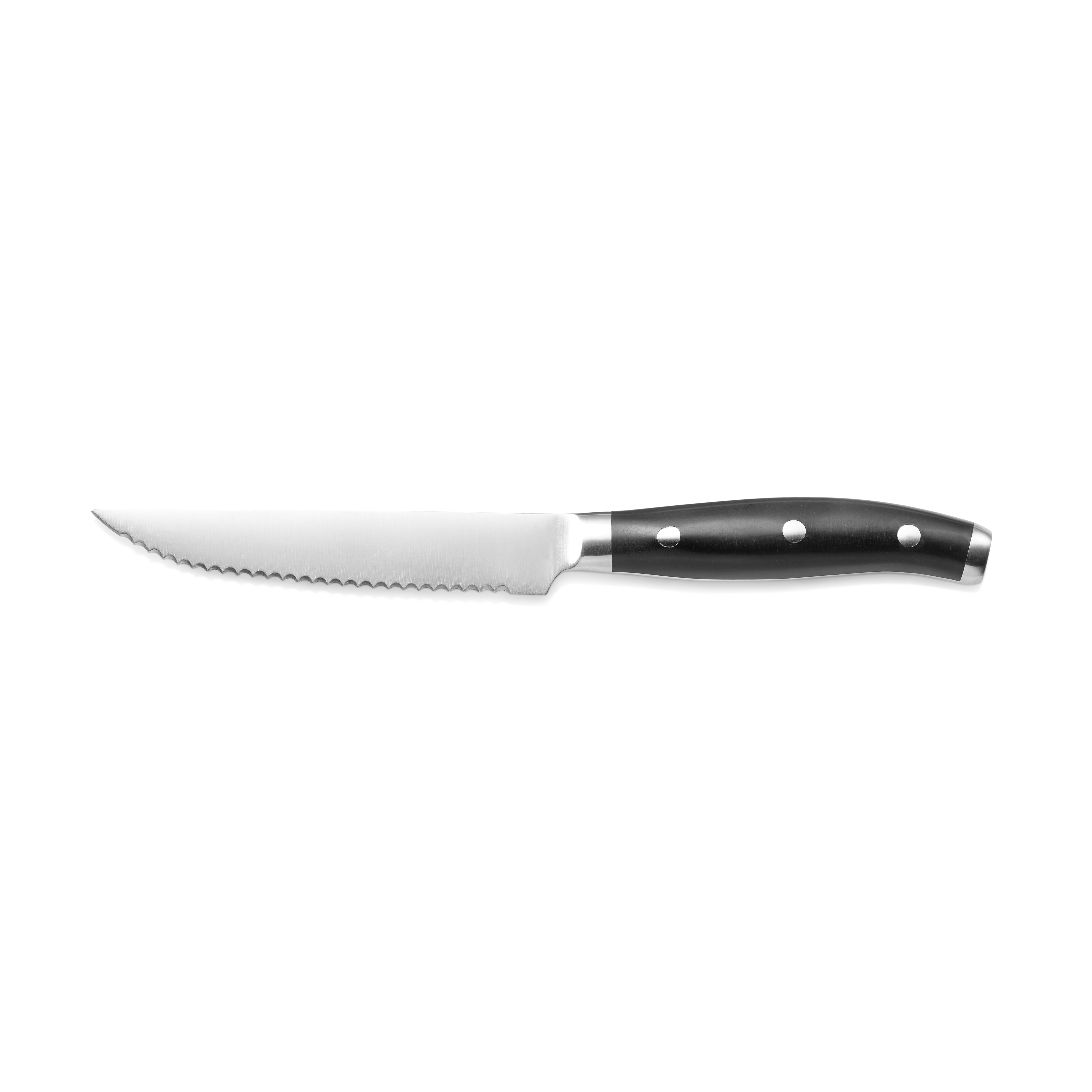 Steakmesser mit ABS Kunststoffgriff, 12,5 cm, Set á 12 Stück, Edelstahl
