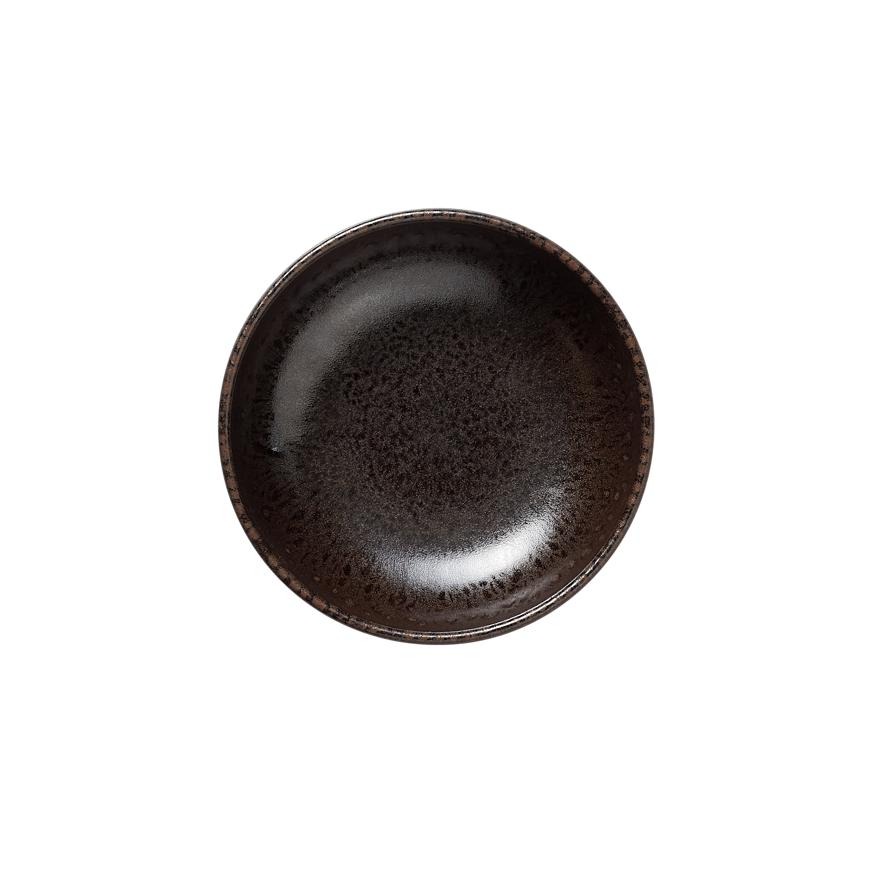 ROCKZZERO® Schale, Ø 12 cm, Set á 6 Stück, metallic brown, Steinzeug