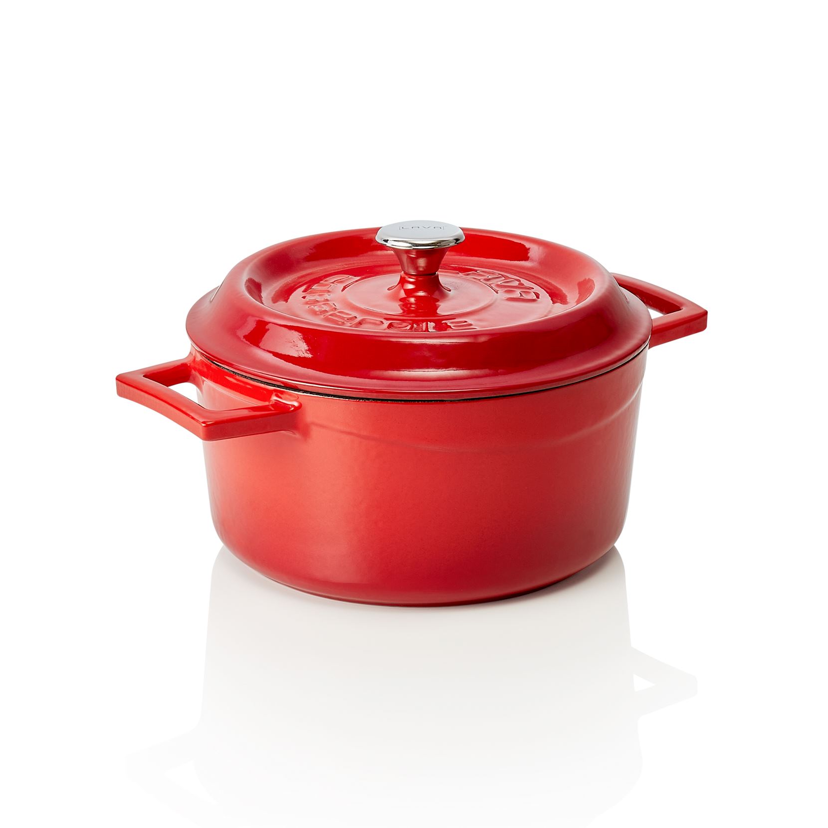Cocotte LAVA®, Ø 21 cm, rot, Gusseisen emailliert