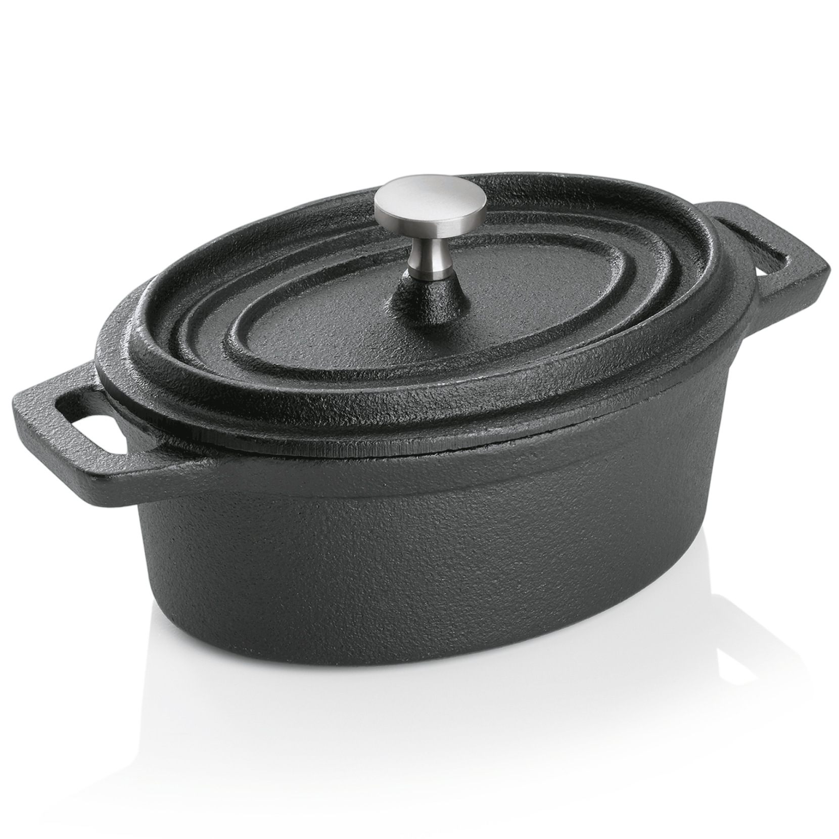 Cocotte, 12 x 9 x 5 cm, schwarz, Gusseisen
