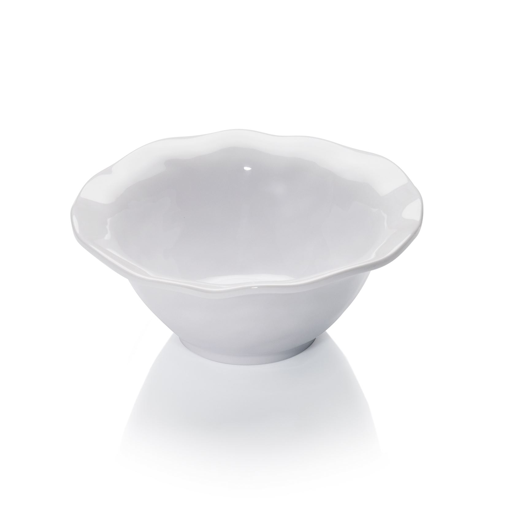 Ruffle Round Schale, 0,35 ltr., Ø 16,5 cm, weiß, Melamin
