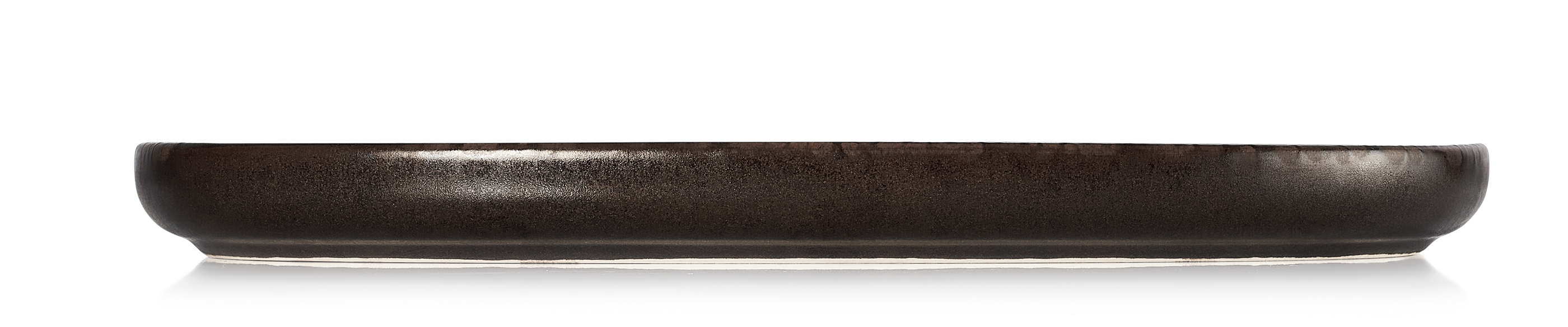 ROCKZZERO® Platte, 33 x 23 cm, Set á 4 Stück, metallic brown, Steinzeug