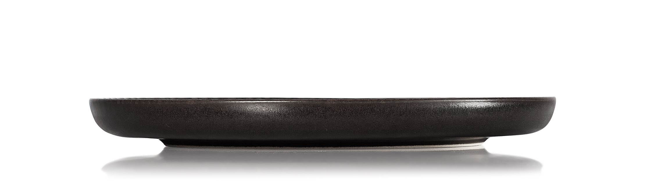 ROCKZZERO® Teller, flach, Ø 28 cm, Set á 6 Stück, metallic brown, Steinzeug