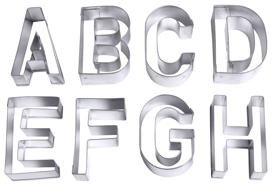 Ausstechformen Buchstaben groß - Set von A - Z