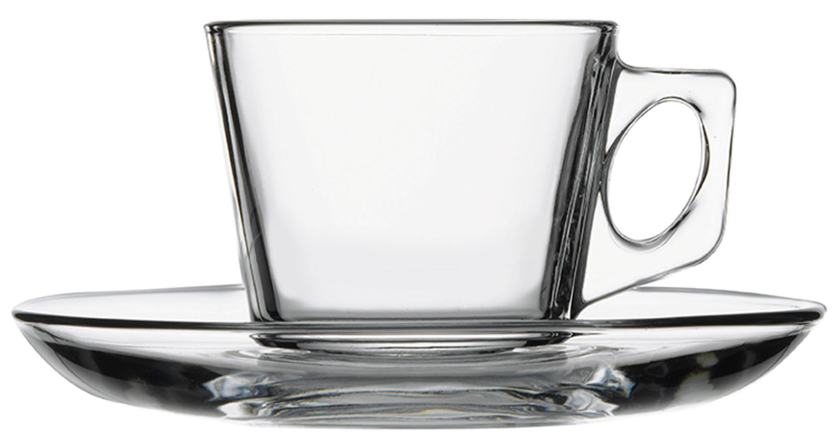 Espressotasse mit Untertasse Vela, 0,08 ltr., Glas