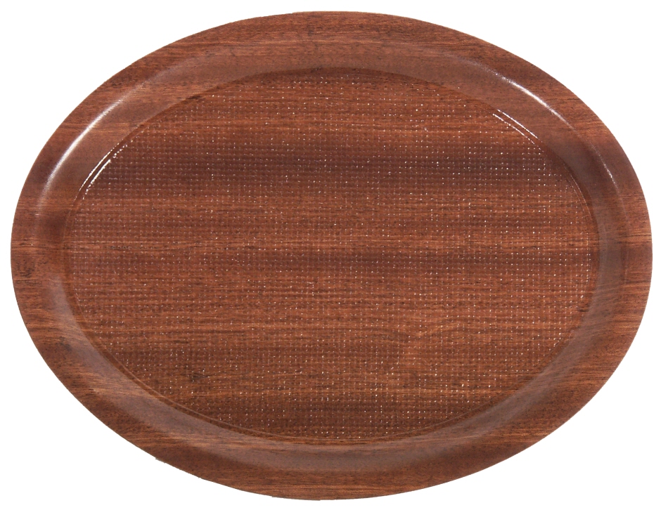 Holz Tablett oval - Länge 26,0 cm - Breite 20,0 cm - Höhe 1,3 cm
