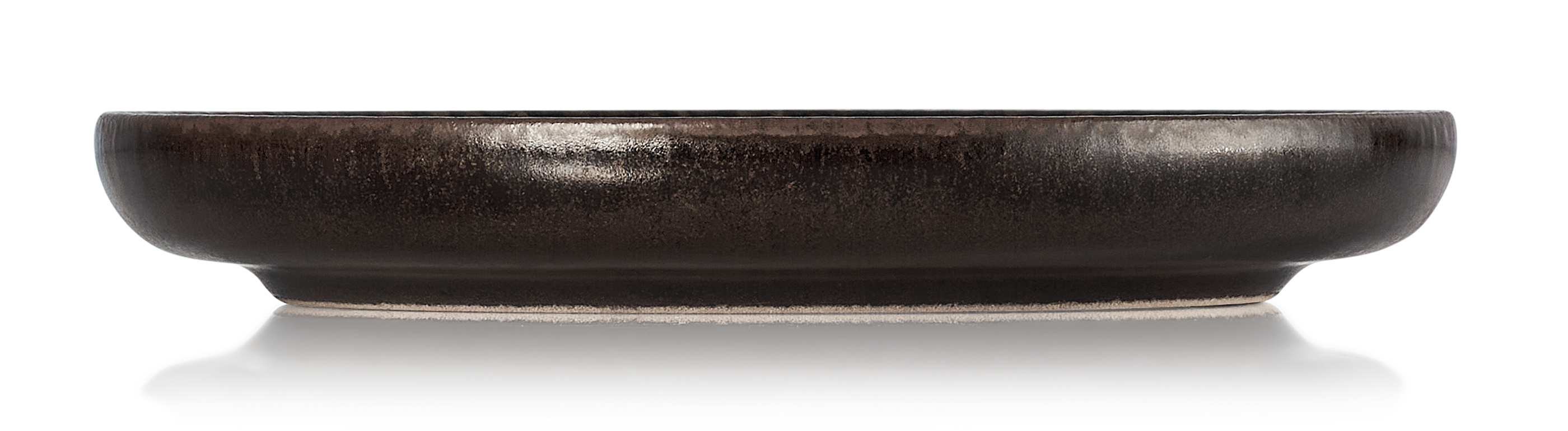 ROCKZZERO® Teller, flach, Ø 17,5 cm, Set á 6 Stück, metallic brown, Steinzeug