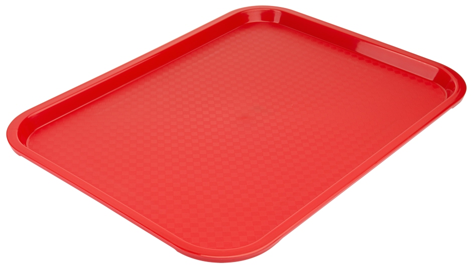 Serviertablett rechteckig - Maße 40,0 x 30,0 cm - Höhe 2,0 cm - Farbe rot