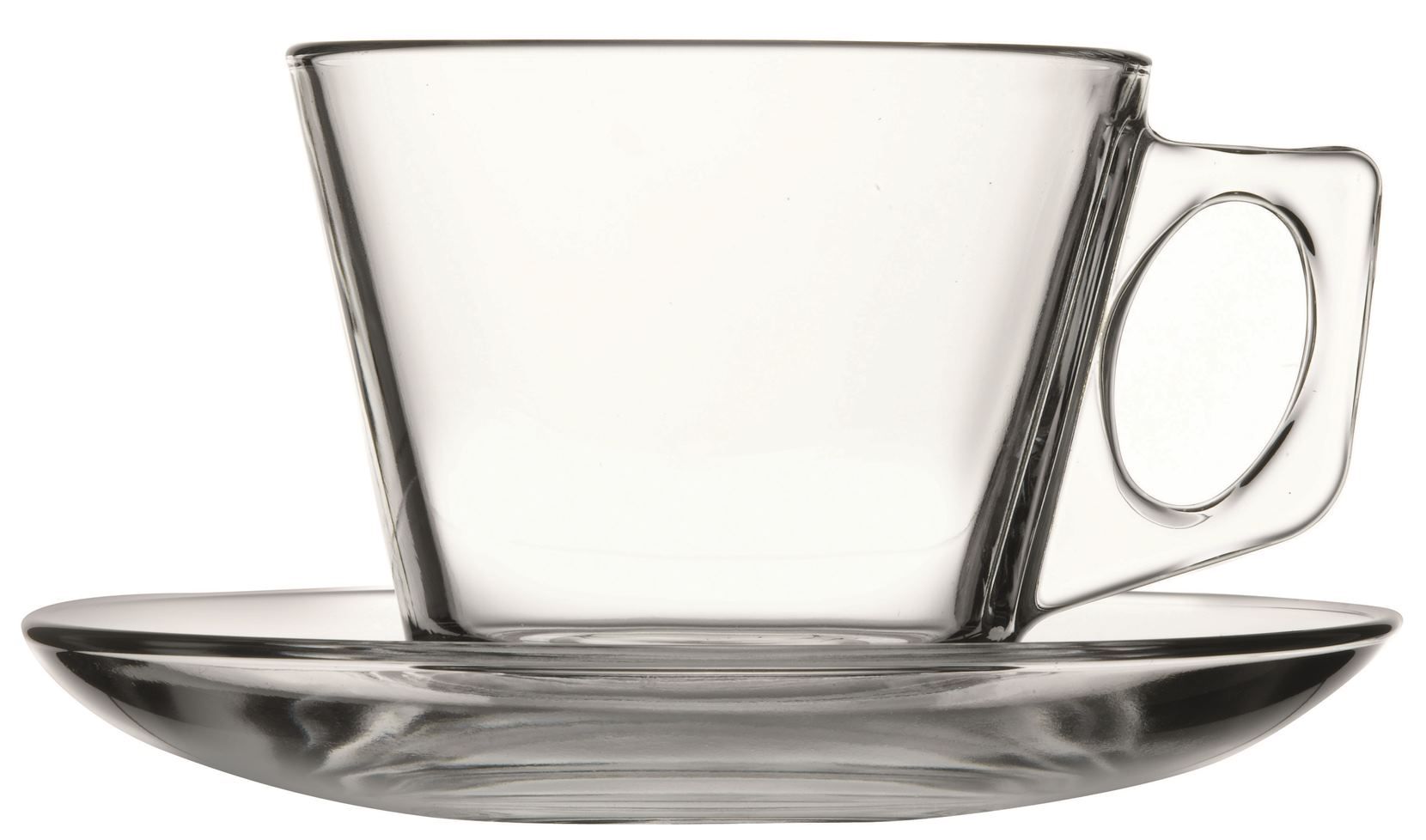 Tasse mit Untertasse Vela, 0,195 ltr., Glas