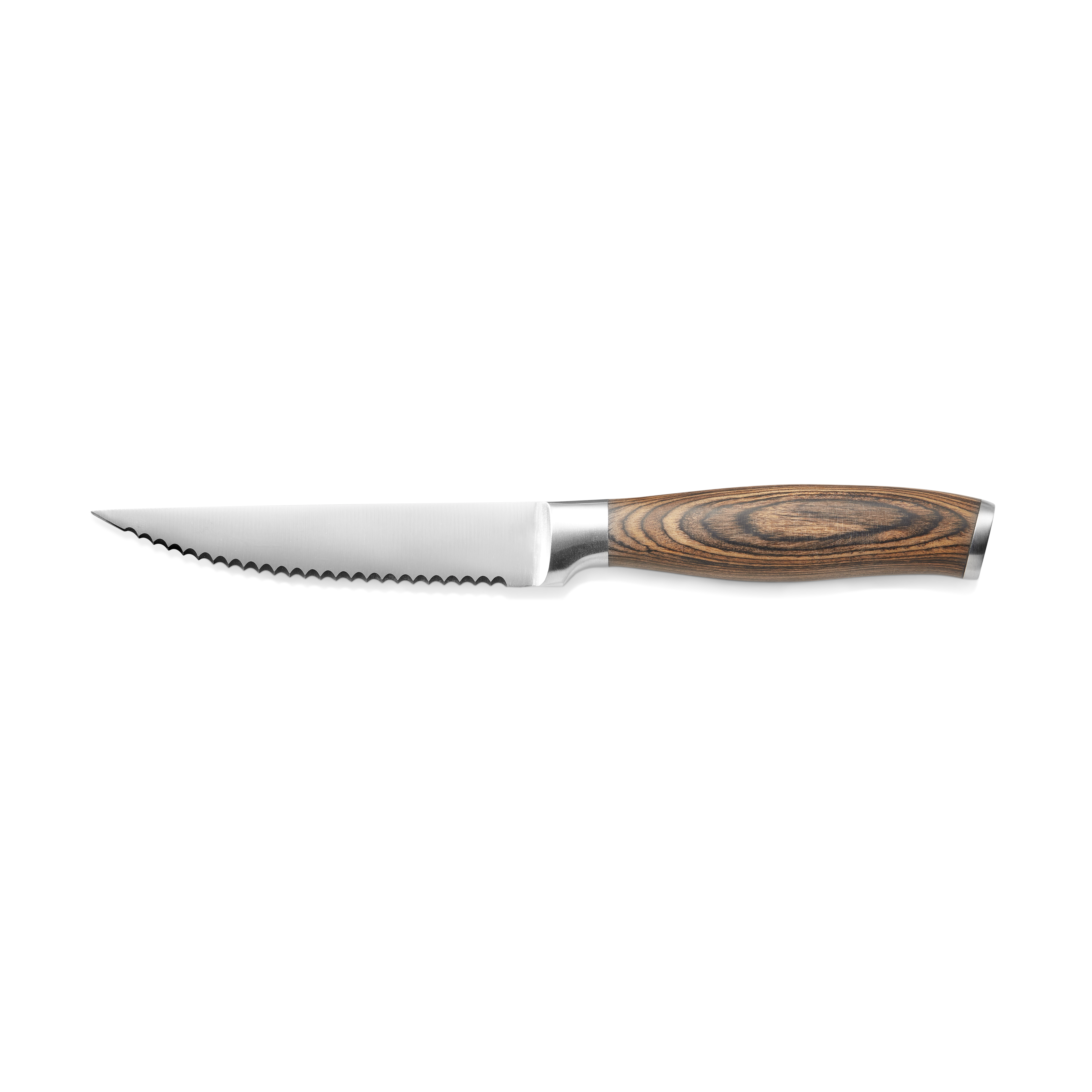 Steakmesser mit Holzgriff, 11,5 cm, Set á 12 Stück, Edelstahl