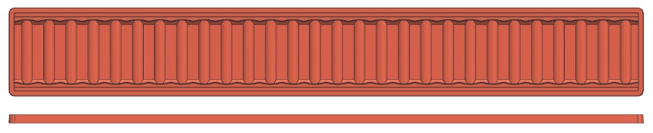 Backreliefplatten - Platten - Länge 60,0 cm - Breite 8,0 cm